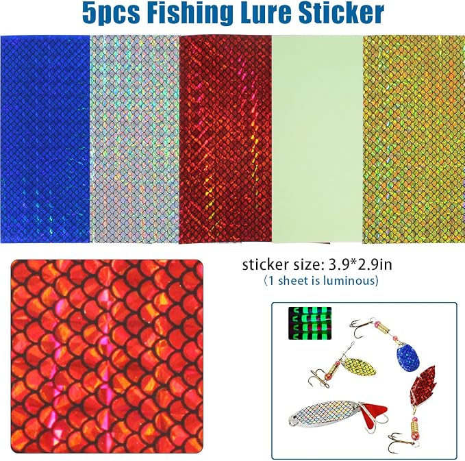 Unpainted Fishing Lures Making Kit DIY Blank Lures Crankbaits Minnow Jerkbait Hard Bait Set with Treble Hooks, Split Rings, Lure Eyes Lure Making Supplies Make Your Own Fishing Lures