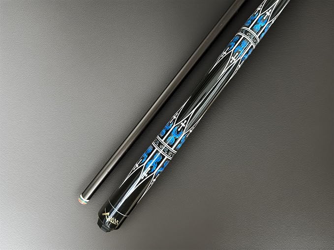 Tai ba cues Fibergalss Shaft Pool Stick with case, 13mm Multilayer Leather Tip, 58", Hardwood Canadian Maple Professional Billiard Pool Cue Stick, Quick-Release Joint, 18, 19, 20, 21 Oz (Selectable)
