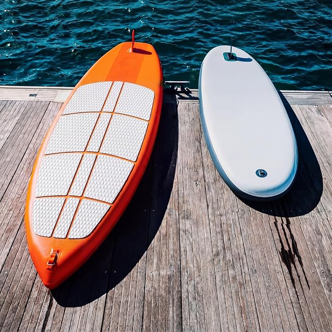 Nuanchu 12 Pcs Sup Deck Traction Pad Tail Pads Skid Proof for Stand up Paddle Board Long Board Surfboard Performance EVA 23.62 x 11.5 x 2 Inches