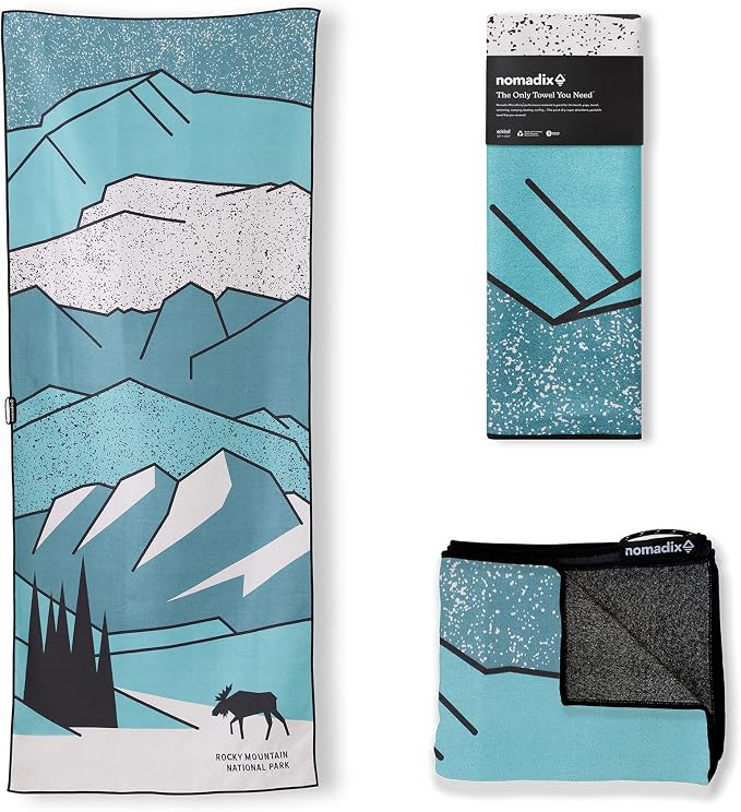 Nomadix Original Towel - National Parks- Perfect for Beach, Pool, Travel, Camping, Yoga - Made with Recycled Materials - Super Absorbent - Sand Resistant