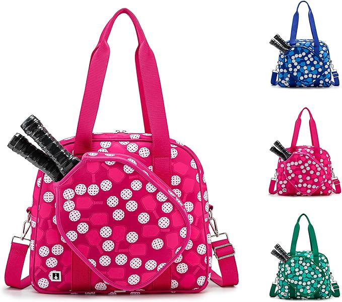 ROYALFAIR Pickleball Bag, Pickleball Tote Bag Large Capacity Adjustable Shoulder Strap for Pickleball Paddle Shoulder Bag, Made of neoprene, Has insulation and waterproof function ﻿