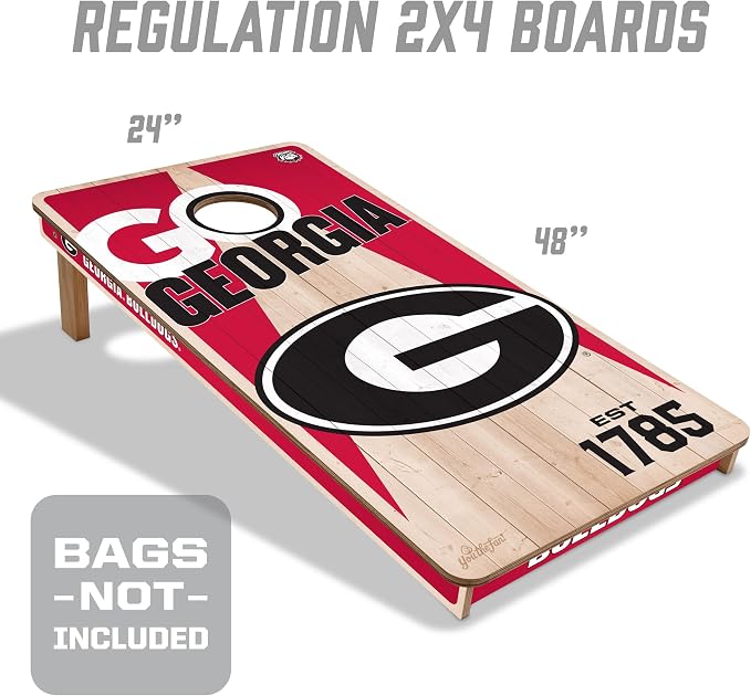 YouTheFan NCAA 2’ x 4’ Professional Wood Cornhole Game