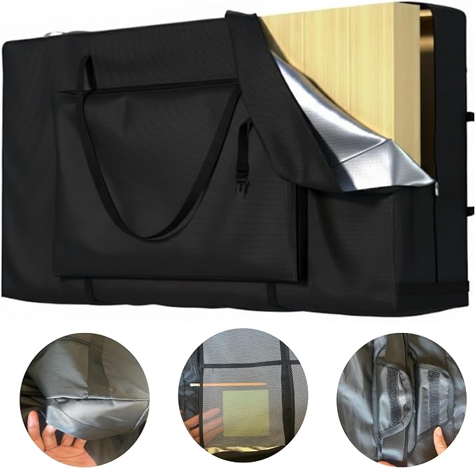 Cornhole Carrying Case Fits 4' x 2' Regulation Size Board,with Bean Bag Storage,600DHeavy-Duty Waterproof Cornhole Boards Bag