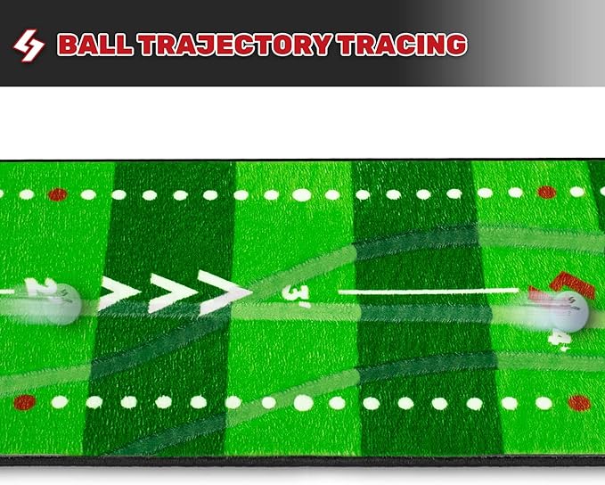 SAPLIZE Golf Putting Mat, Visible Trajectory Tracing, Multiple Training Modes, with Putting Alignment Mirror and Adjustable Green Slopes, Putting Green Matt for Indoors and Outdoors