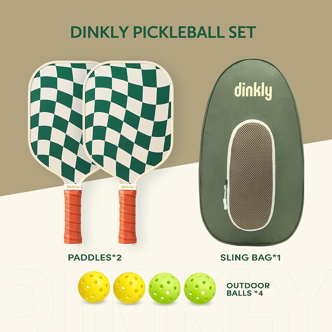Pickleball Paddles Set of 2/4- USAPA Approved Graphite/Fiberglass Pickleball Racket, 2 Pickleball Rackets, 4 Balls and 1 Portable Carry Bag, Aesthetic Pickle Ball Set for Men Women Beginners