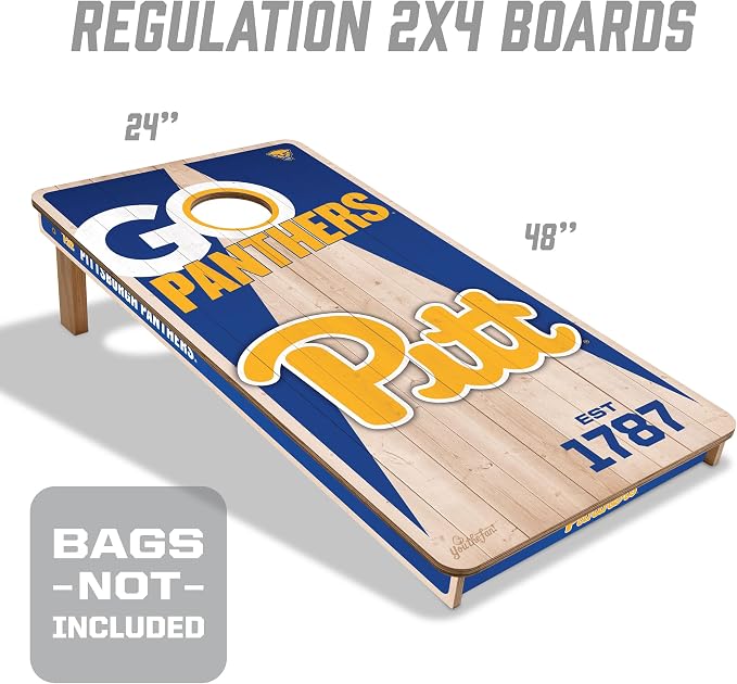 YouTheFan NCAA 2’ x 4’ Professional Wood Cornhole Game