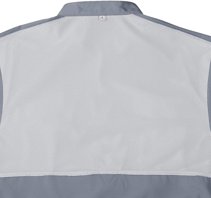 Alimens & Gentle Short Sleeve Fishing Shirt Wicking Fabric Sun Protection Casual Button Down Shirts