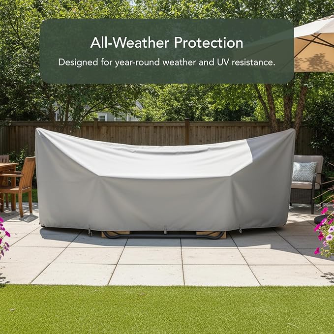 Covermates Ultima Hammock Cover – Heavy-Duty 600D Ripstop Polyester with Waterproof Seams, Adjustable Buckle Straps, All-Weather Protection for Hammocks & Stands, 188W x 58D x 20H, Ripstop Grey