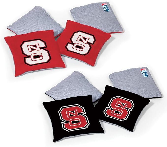 NCAA College Dual Sided Bean Bags by Wild Sports, 8 Count, Premium Toss Bags for Cornhole Set - Great for Tailgates, Outdoors, Backyard