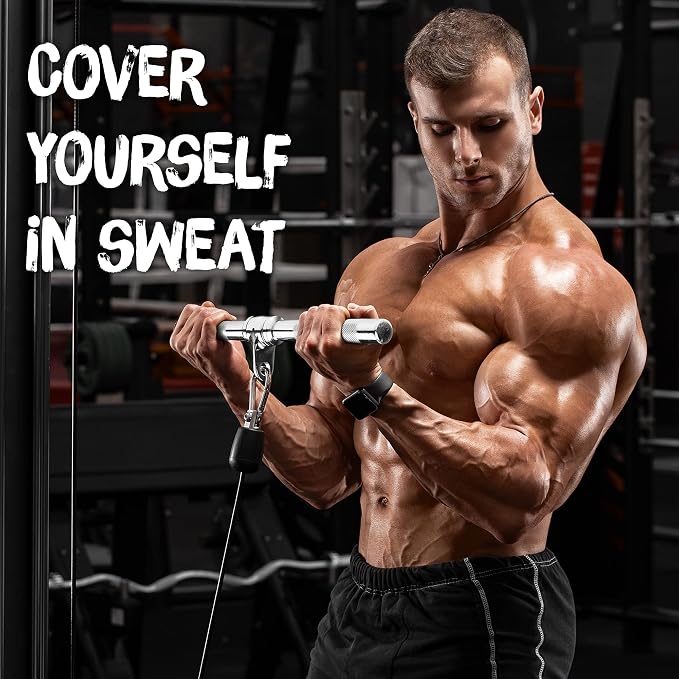 Yes4All Cable Machine Attachment, Row Handles, Tricep Rope, Straight Bar, V Bar, LAT Pulldown Accessories Load 880 LB for Home Gym