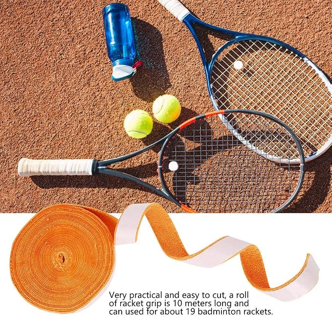 Keenso Racket Grip Tape Racquet Anti Skid Tape Badminton Racquet Wraps, Badminton Racquet Towel Grip Racquet Grips