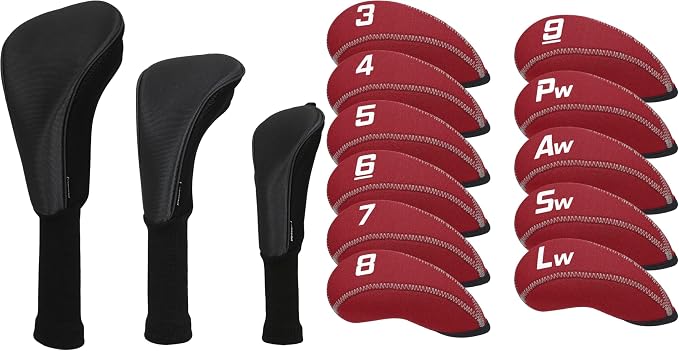 Craftsman Golf 3pcs/Set Meshy Neoprene Golf Club Headcover 11pcs/Set Neoprene Iron Headcover Set