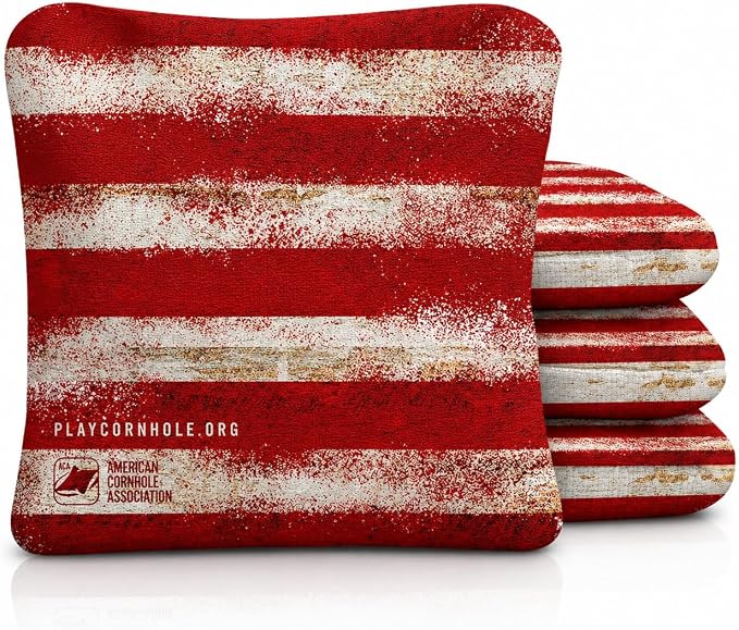 ACA Synergy Pro Professional Cornhole Bags Dual Sided Regulation 6x6 Set of 4 Vintage Flag