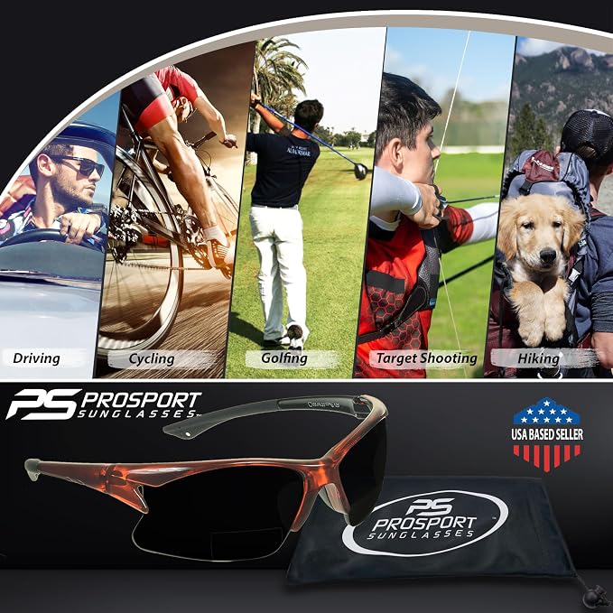 proSPORT BIFOCAL Sunglasses Readers Men Women Sport Cycling Running Fishing Golfing Riding Driving +1.50 to +3.00