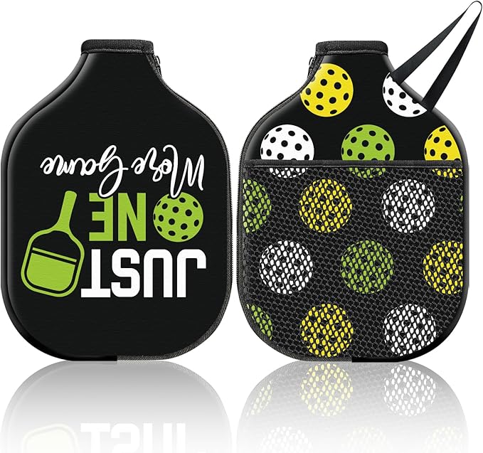 CUTHOLLOW 2PCS Pickleball Paddle Cover with Zipper, Compatible with with 11.81 x 7.87 Inch USAPA Paddles, Neoprene Scratch-proof & Machine Washable Racket Bag