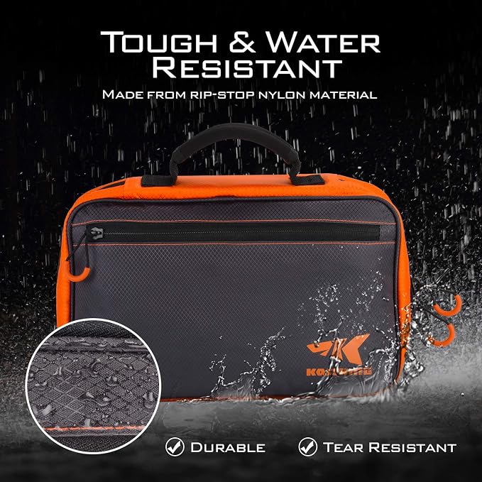KastKing Signature Lure Bag Utility Binder Tackle Bag - Fishing Gear, Self-Healing Zippers & Padded Handle Design