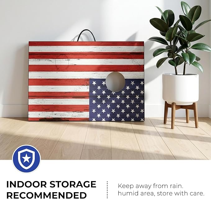 Portable Cornhole Board Set - Premium MDF Wood Corn Hole Game with 8 Regulation Bean Bags, for Backyard, Camping, and Outdoor Tailgating - Choose 3x2' Tailgate or 4x2' Regulation Size