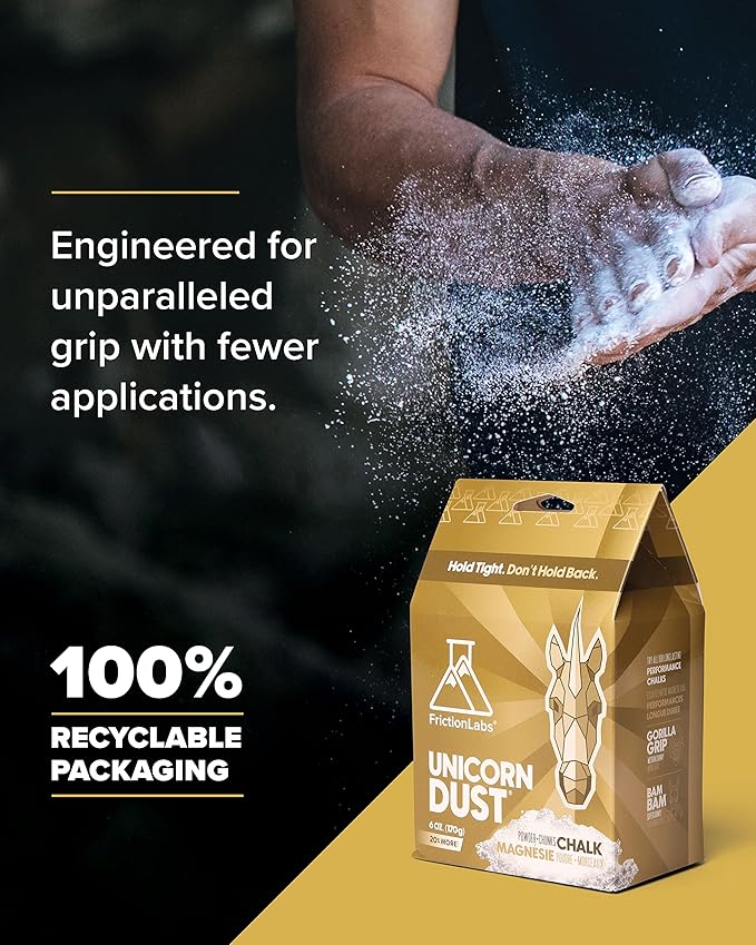 Friction Labs Premium Loose Climbing Chalk - High-Performance Hand Chalk with Superior Grip for Bouldering, Climbing, Weightlifting & More - Long Lasting & Skin Friendly Powdered Chalk