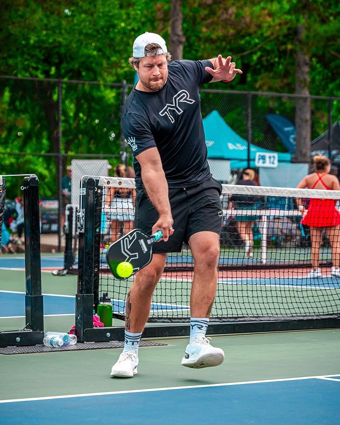 TYR Alpha MK-1 Elite Carbon Pickleball Paddle - Spin-Tac Sport Racquet | USA Pickleball Approved | Polypropylene Honeycomb Core | Sweet Spot Enhancement | Spin-Tac Carbon Fiber Surface