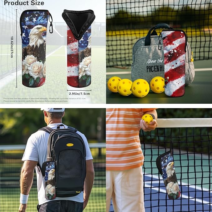 Pickleball Paddles Set 3PCS Pickleball Paddle Case Pickleball Racket Pickleball Bag Ideal for Beginners Gifts