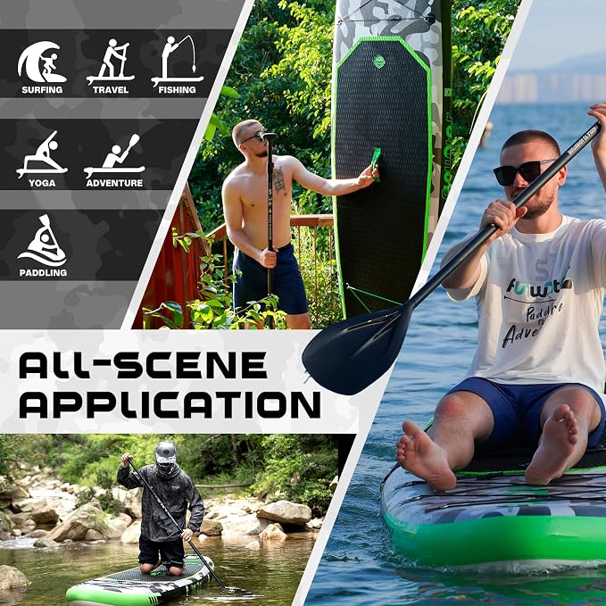 FunWater Inflatable Stand Up Paddle Board with Premium SUP Paddleboard Accessories, Anti-Slip EVA Deck, 11'6''/11'/10'6'' Paddle Boards for Adults & Youth of All Skill Levels