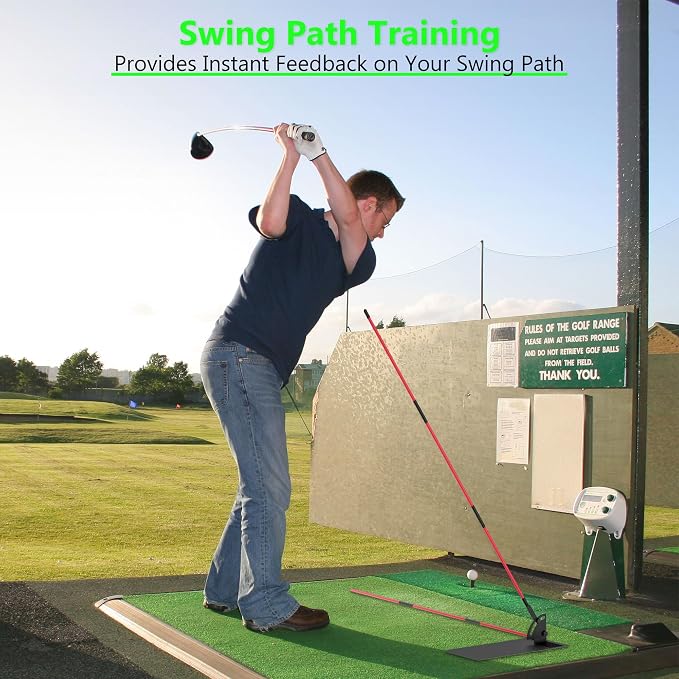 Golf Alignment Sticks - Golf Sticks Alignment Holder Plate, Golf Alignment Rods Aid for Aiming, Putting, Full Swing Trainer, Posture Corrector Golf Training aid