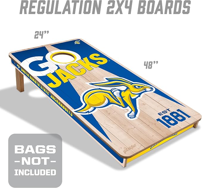 YouTheFan NCAA 2’ x 4’ Professional Wood Cornhole Game