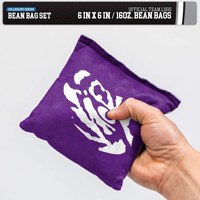 NCAA College Dual Sided Bean Bags by Wild Sports, 8 Count, Premium Toss Bags for Cornhole Set - Great for Tailgates, Outdoors, Backyard