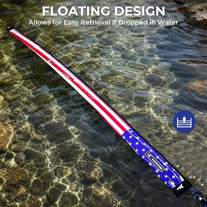 KastKing MeshGuard Rod Socks, Fishing Rod Sleeve, Neoprene Fishing Pole Sleeve, Fishing Rod Covers, Built-in Hanging Loop & Adjustable Lanyard, Fits Casting, Spinning, & Fly Rods