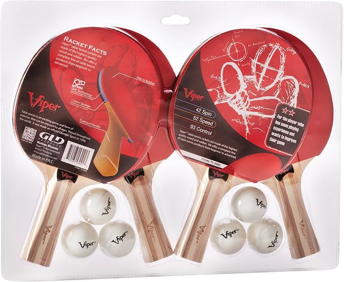 Viper Table Tennis Accessory Set (Rackets/Paddles and Balls)