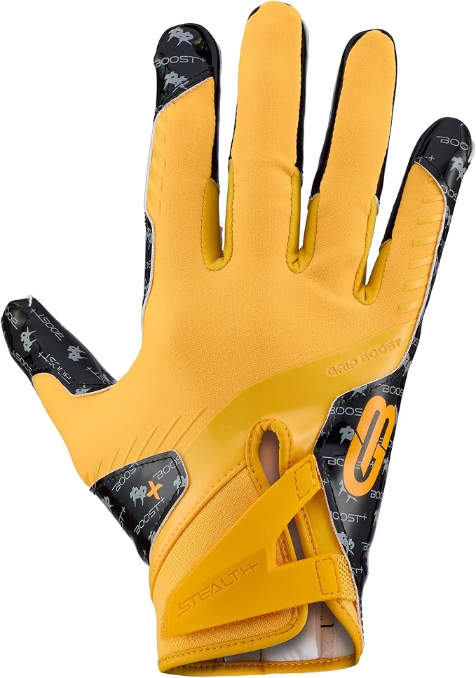 Grip Boost Football Gloves - Peace Stealth 6.0 Boost Plus Sticky Technology - Adult and Youth Football Gloves for Wide Receiver - Men's and Boys Sizes