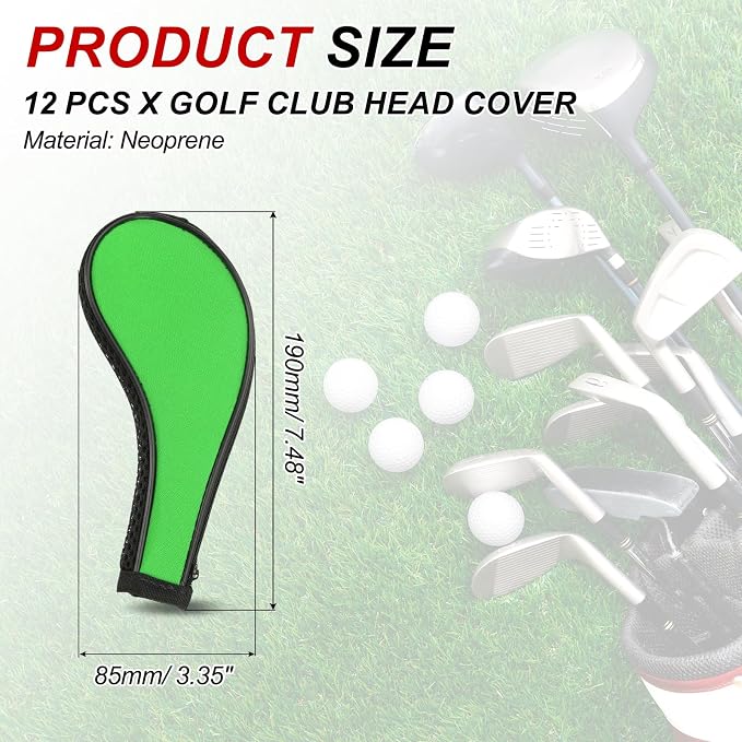 PATIKIL Golf Club Head Cover, Number Golf Club Irons Covers Neoprene Driver Golf Lovers Gifts