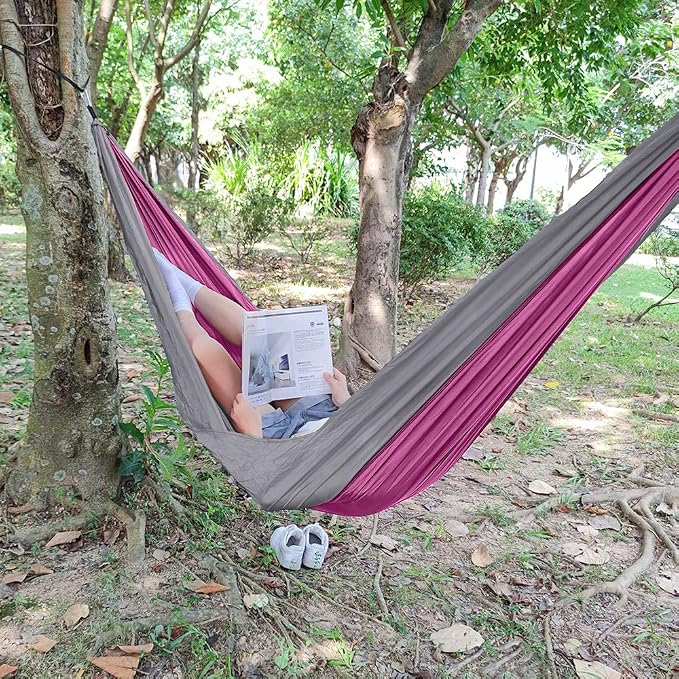 Forbidden Road Camping Hammock 400lbs Capacity Portable Hammock for Outside, Backyard, Travel, Backpacking, Beach