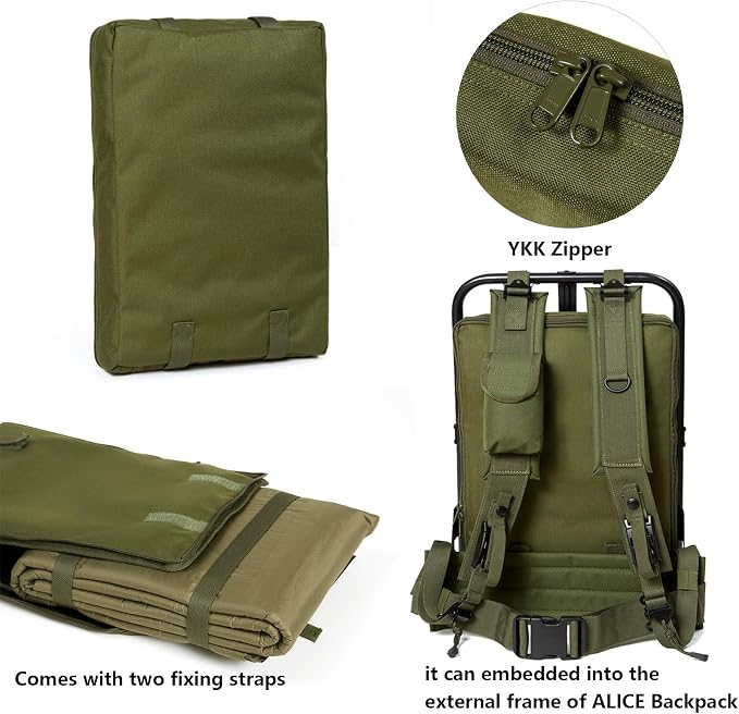 Akmax.cn MT Military Army Alice Embedded Air Self-Inflating Camp Mat Olive Drab