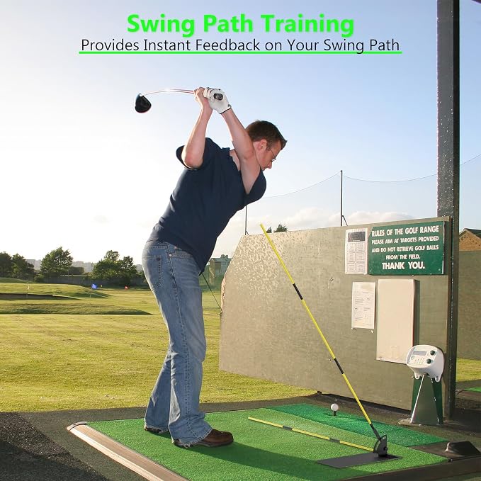 Golf Alignment Sticks - Golf Sticks Alignment Holder Plate, Golf Alignment Rods Aid for Aiming, Putting, Full Swing Trainer, Posture Corrector Golf Training aid