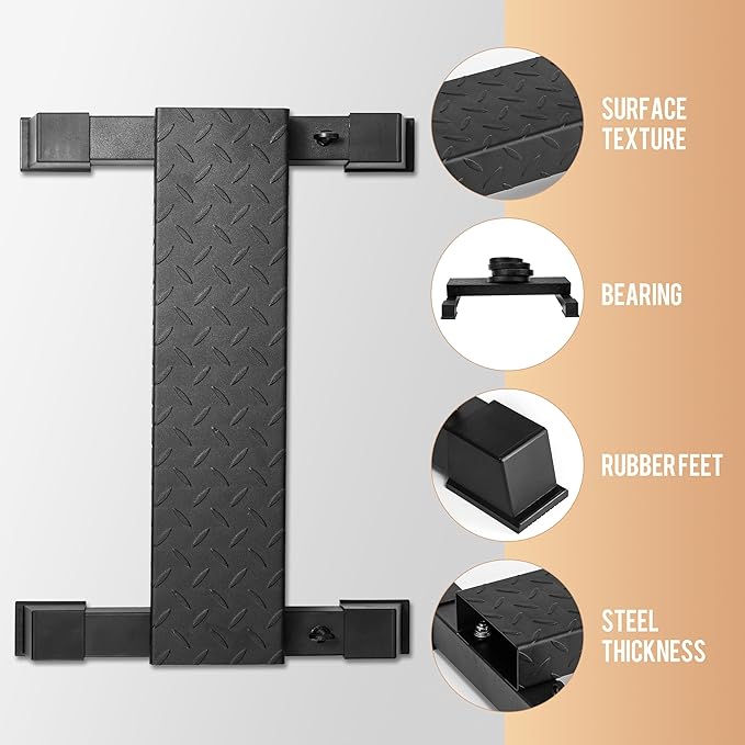 Steel Standing Calf Raise Bar, Anti-Slip Calf Raise Block & Platform, Calf Stretcher Machine for Home Gym, Ankle Rehab & Squat
