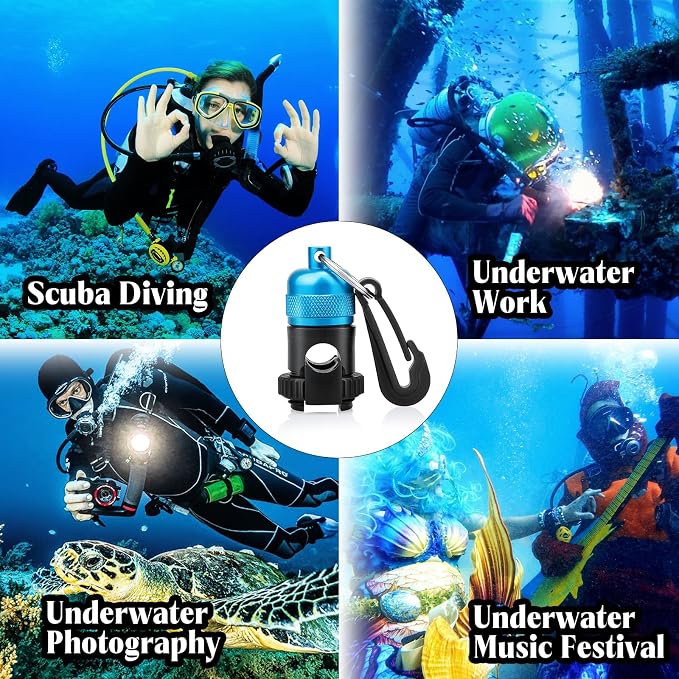2PACK Scuba Regulator Hose Holder, Magnetic Adjustable Octopus Holder Octo Tank Retainer with Clip, Installs to Your BCD Easily!