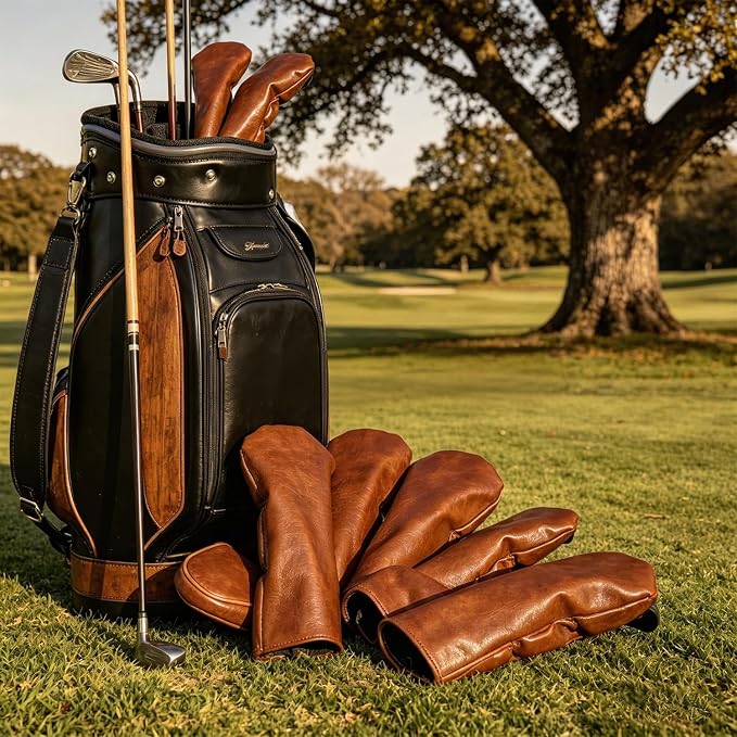 Golf Accessories Golf Club Covers for Driver, Fairway, Hybrids - Golf Driver Headcover/Golf Fairway Wood Head Cover/Hybrid Headcover for Men/Women Golfer