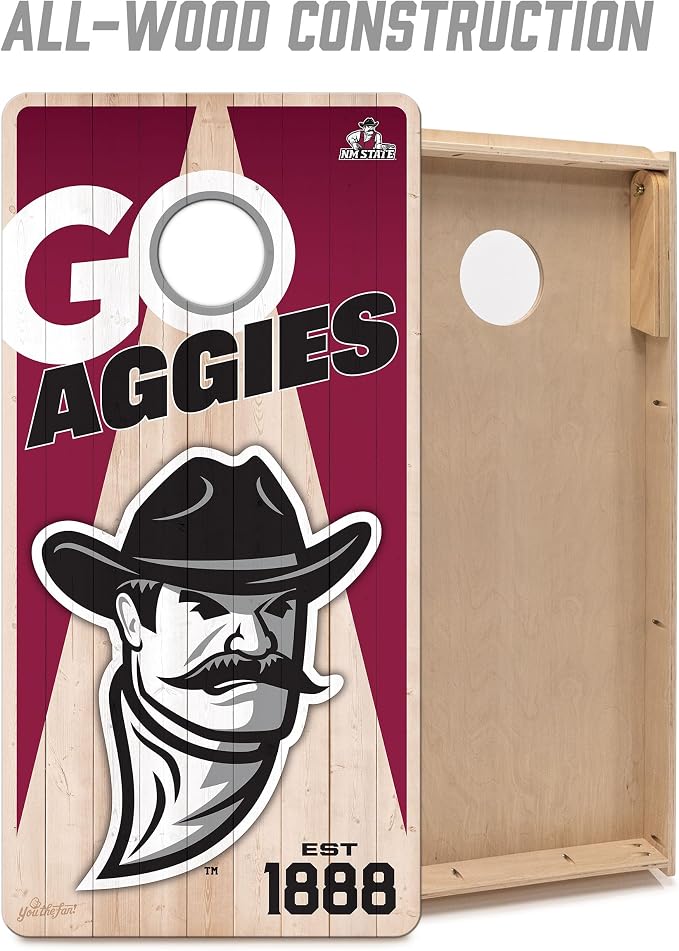 YouTheFan NCAA 2’ x 4’ Professional Wood Cornhole Game