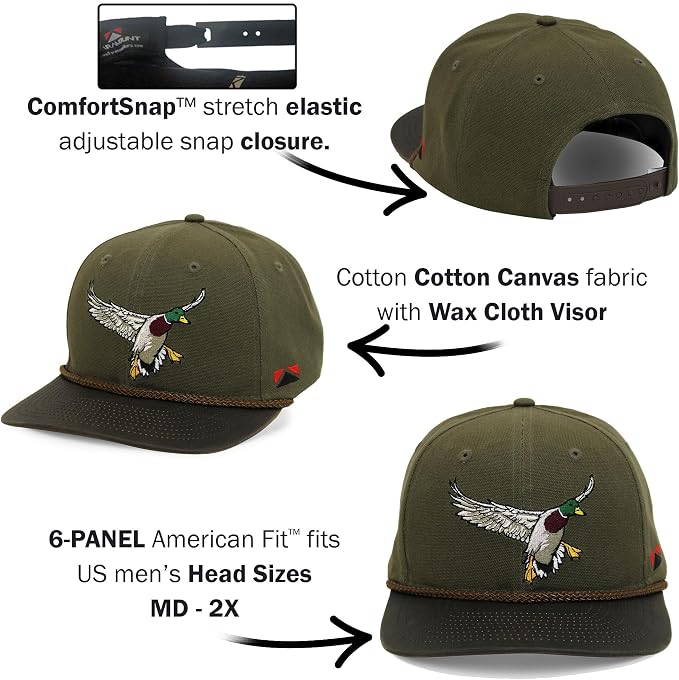 Paramount Outdoors Sporting Hat Collection for Men Hunting and Fishing Caps with ComfortSnap