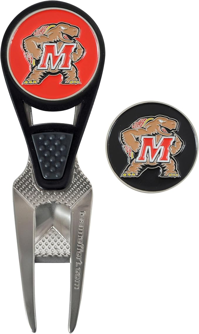 Team Effort Collegiate CVX Ball Mark Repair Tool & 2 Ball Markers