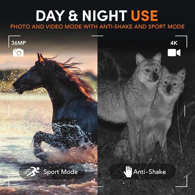GTHUNDER Night Vision Goggles Binoculars with Remote Monitor on App | Crystal Clear 4K UHD Video & 52MP Full Color Photos on 4" HD Screen |10X Zoom Ideal for Camping Hunting & Wildlife Observation