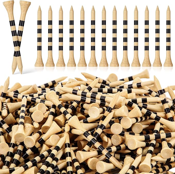 Mudder Golf Tees Bulk Wooden Bamboo Golf Tees Multicolor Wood for Men Balls Accessories