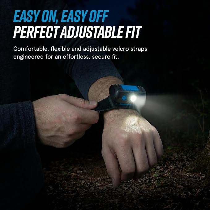 Noxgear LightHound (Medium) + Wrist Light – Illuminated and Reflective Harness for Dogs Including Multicolored LED Fiber Optics (USB Rechargeable, Adjustable, Lightweight, Rainproof)