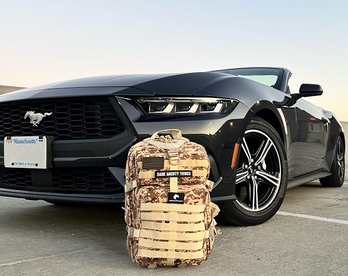 AMERICANPHOENIX 45L Elite Tactical Backpack | 3X Stronger Work & Military Backpack | Water Resistant and Heavy Duty | 3 Day MOLLE Bug Out Bag (Sand Storm)