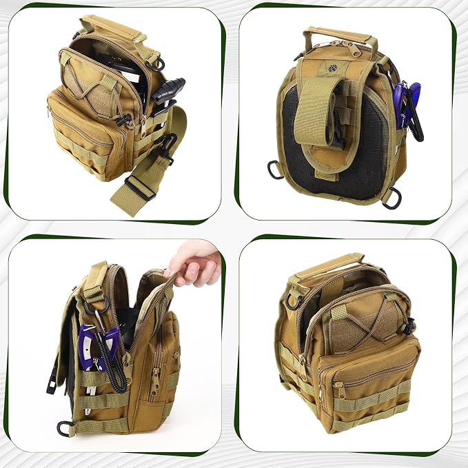 Hungdao 7 Pcs Fishing Backpack with Fishing Tool Kit Fish Gear Pliers Equipment Include Hook Remover Backpack Pliers Kit Scale Gripper Weigh Separator Fish Gifts for Men Women