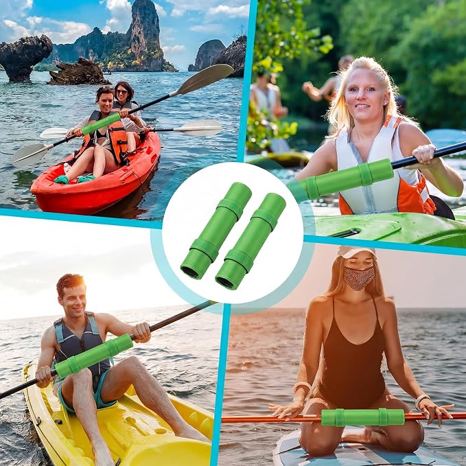 Hiboom 2 Pcs Paddle Float Kayak Paddle Accessory Adjustable Oxford Cloth Paddleboard Stand Up Accessory High Density Foam with Hook and Loop Closure Flotation Kayaks Canoe Paddles