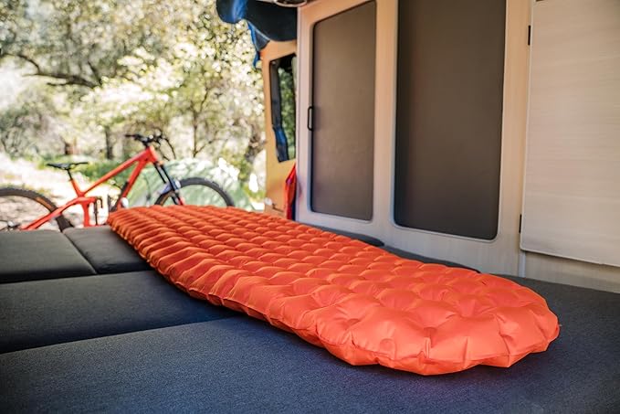Pro Insulated Sleeping Pad for Camping | Easily Inflatable and Designed for Premium Comfort in the Lowest Temperatures | Orange
