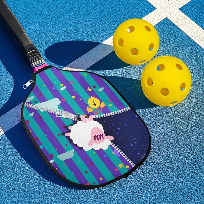 Pickleball Paddle Covers Only for Men and Women Zipper Closure Protection and Decoration