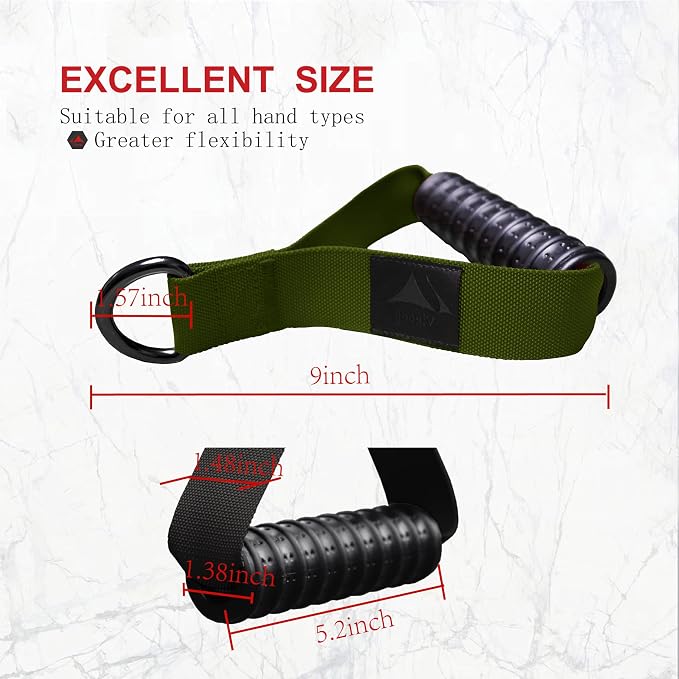 Heavy Duty Gym Workout Handles Attachment for Cable Machine,Resistance Band,Pulley System Home Exercise Equipment, Comfortable and Stronger Grip